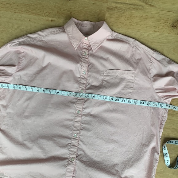 THINGS BETWEEN Aspen Oversized Button Down Top in Baby Pink - Picture 7 of 11